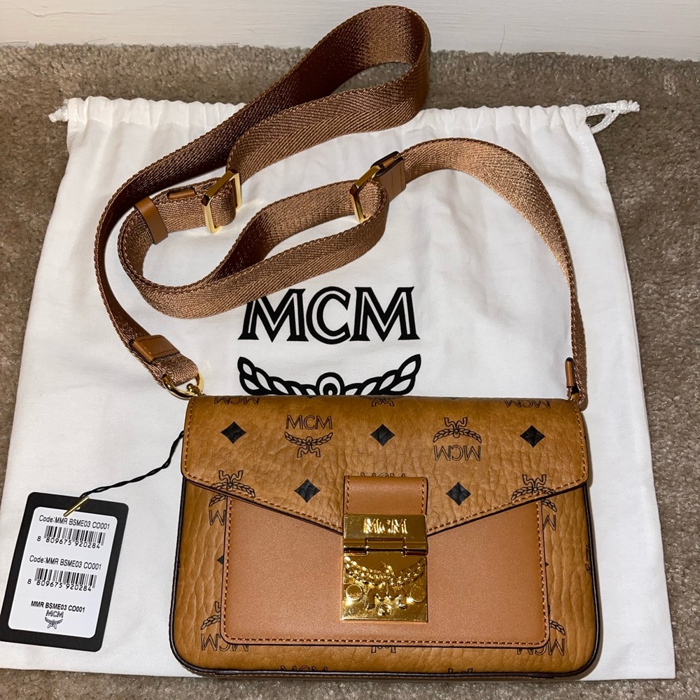 AUTHENTIC MCM Millie Visetos Crossbody Bag